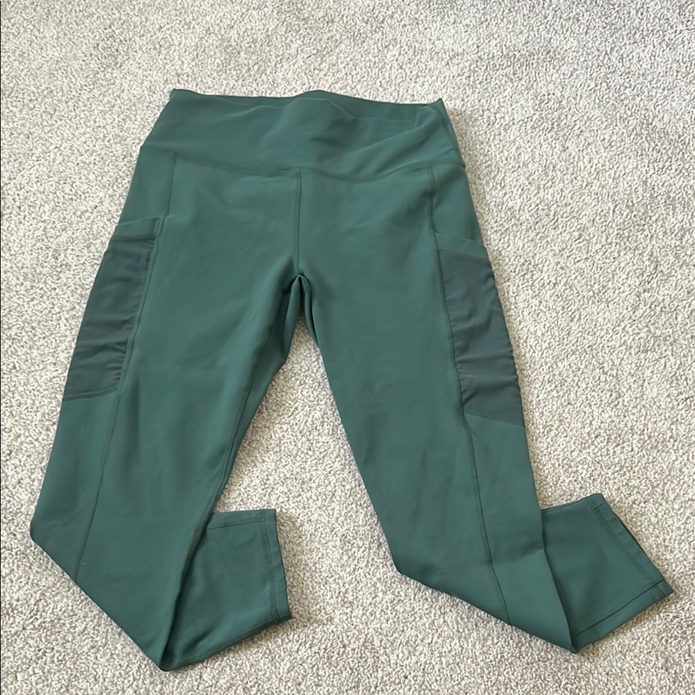 Fabletics PowerHold Green Crop Leggings
